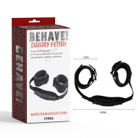 Фиксаторы для рук Chisa Behave! Ignite Your Fantasy Cuffs с держателем, черные