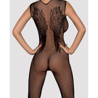 Комбінезон N112 Obsessive з малюнком крил Чорний XL / XXL