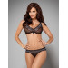 Комплект с кружевной отделкой Obsessive 869-SET-1 черный, L/XL