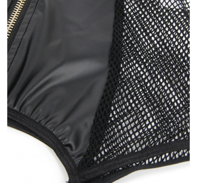 Корсет з гартерами та підв'язками Star Night на блискавці, чорний, XS-S