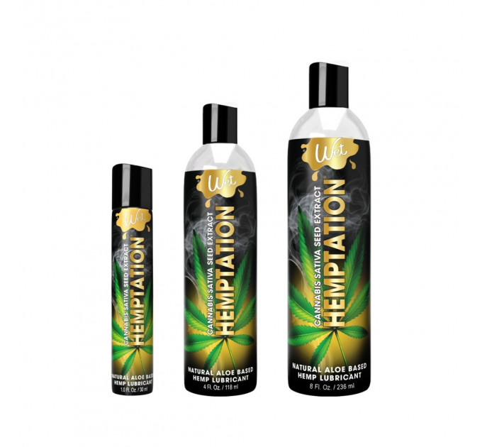 Лубрикант с экстрактом каннабиса на основе алоэ Wet Hemptation, 118 мл