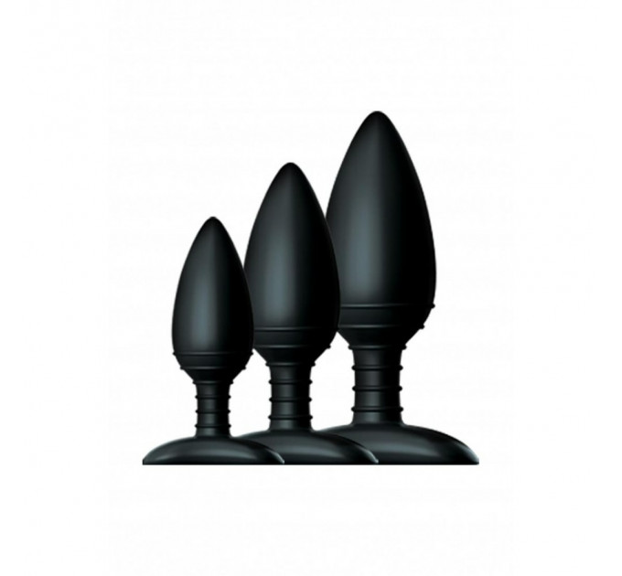 Набор анальных пробок Nexus Butt Plug Trio, 3 шт, черный