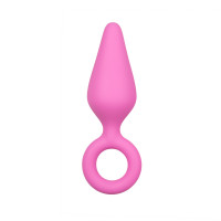 Набір анальних пробок Easytoys Pink Buttplugs With Pull Ring - Set