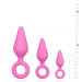 Набір анальних пробок Easytoys Pink Buttplugs With Pull Ring - Set