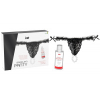 Набор INTT Brazilian Panty из черных трусиков и лубриканта Набор INTT Brazilian Panty из черных трусиков и лубриканта
