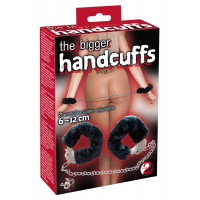 Наручники металлические You2Toys Bigger Furry Handcuffs с черным мехом