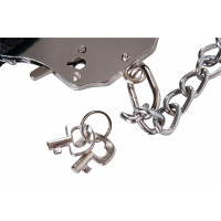 Наручники металлические You2Toys Bigger Furry Handcuffs с черным мехом