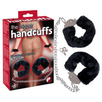 Наручники металеві You2Toys Bigger Furry Handcuffs із чорним хутром