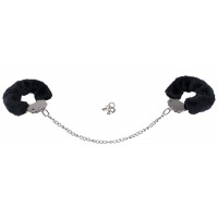 Наручники металлические You2Toys Bigger Furry Handcuffs с черным мехом