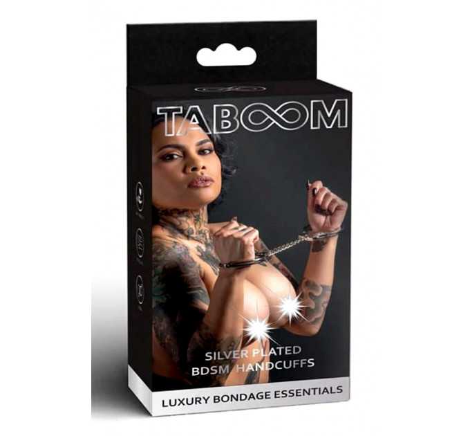 Наручники Taboom, металлические, серебряные