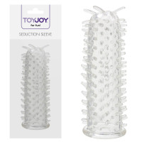 Насадка на пенис с шипиками Toy Joy Seduction Sleeve Clear, прозрачный