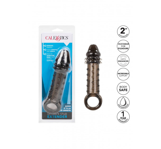 Насадка на пеніс, що подовжує +5 см Ultimate Stud Extender рельєфна