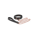 Ошейник с поводком NS Novelties BONDAGE COUTURE COLLAR AND LEASH BLACK
