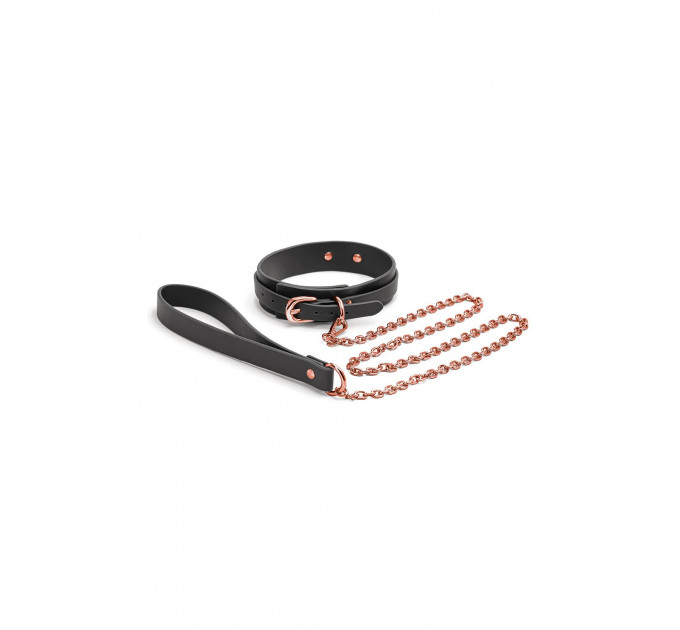 Ошейник с поводком NS Novelties BONDAGE COUTURE COLLAR AND LEASH BLACK