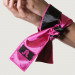 Повязка из сатина на глазу Adrien Lastic Satin Sash черно-розовая