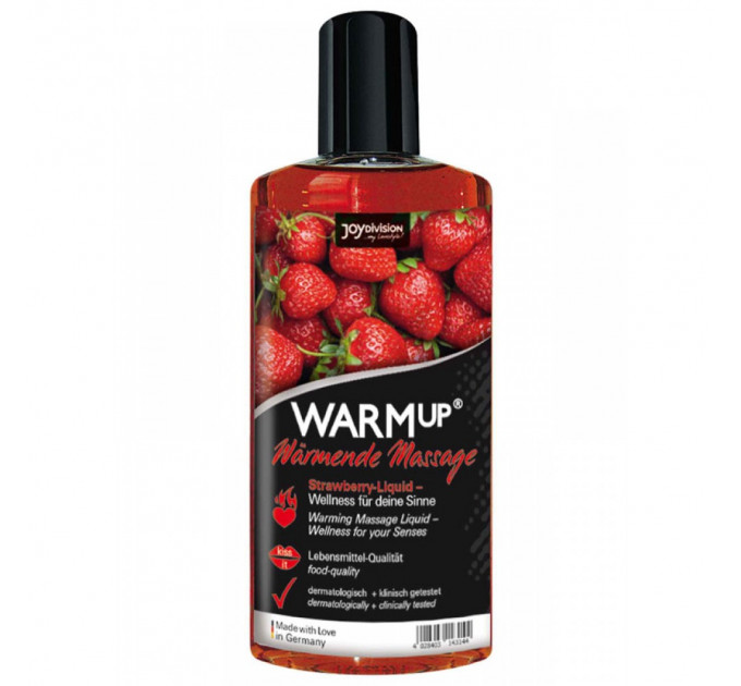 Разогревающее съедобное массажное масло WARMup Strawberry, 150 мл