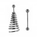 Спіральний подовжувач сосків із сережкою Master Series металевий Спіральний подовжувач сосків із сережкою Master Series металевий