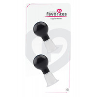 Стимулятори-помпи для сосків Dream Toys All Time Favorites чорно-прозорі