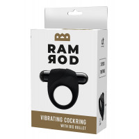 Эрекционное кольцо с вибрацией Dream Toys Ramrod черное, 8 х 3.2 см