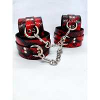 Система фіксації DS Fetish Ankle and hand cuff black/red