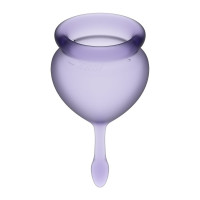 Набір багаторазових менструальних чаш Satisfyer Feel good медичний силікон, 15 мл та 20 мл