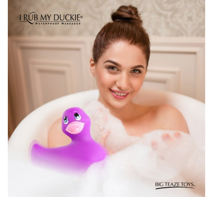 Уточка вибратор для стимуляции клитора Big Teaze Toys Rub My Duckie фиолетовый