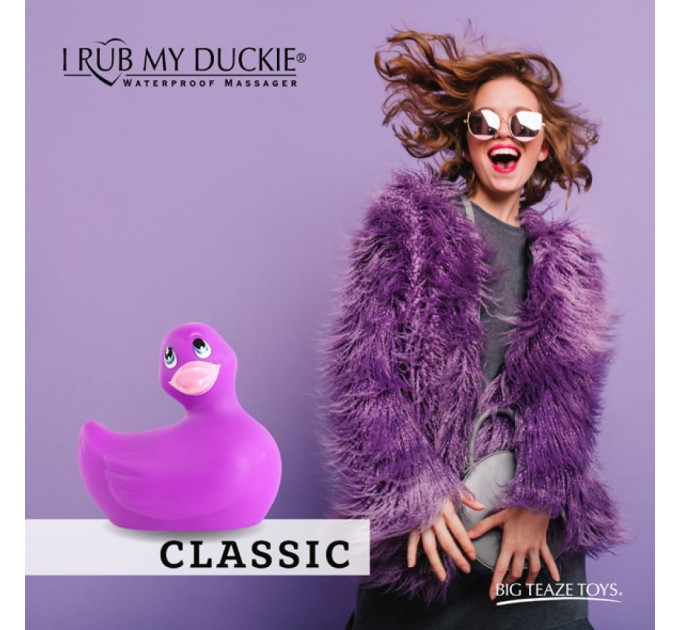 Уточка вибратор для стимуляции клитора Big Teaze Toys Rub My Duckie фиолетовый