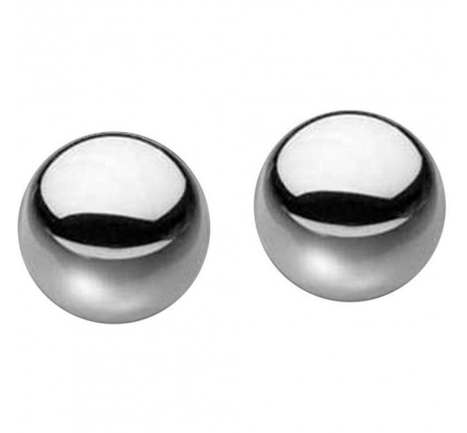 Вагинальные шарики из стали Sex & Mischief Steel Balls серебряные, 2.5 см