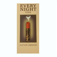 Вакуумний стимулятор клітора Every Night Toys у формі помади, леопардовий принт