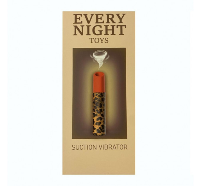 Вакуумный стимулятор клитора Every Night Toys в форме помады, леопардовый принт
