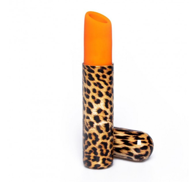Вакуумний стимулятор клітора Every Night Toys у формі помади, леопардовий принт