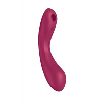 Вакуумний вібратор із потрійною стимуляцією Satisfyer Curvy Trinity 1, бордовий