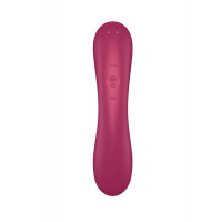 Вакуумний вібратор із потрійною стимуляцією Satisfyer Curvy Trinity 1, бордовий