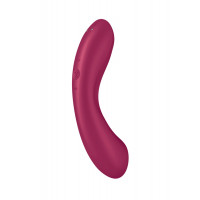 Вакуумний вібратор із потрійною стимуляцією Satisfyer Curvy Trinity 1, бордовий