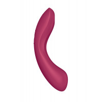 Вакуумний вібратор із потрійною стимуляцією Satisfyer Curvy Trinity 1, бордовий