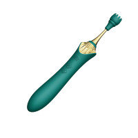 Вибратор двухсторонний универсальный Zalo Bess с насадками Green