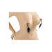 Зажимы для сосков Virgite Nipple Clamps с перьями, золотисто-черные