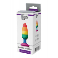 Райдужна анальна пробка COLOURFUL LOVE RAINBOW ANAL PLUG MEDIUM