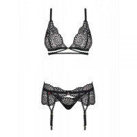 Комплект Obsessive Mixty 3-pcs set black L/XL