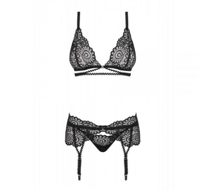 Комплект Obsessive Mixty 3-pcs set black L/XL