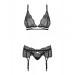 Комплект Obsessive Mixty 3-pcs set black L/XL