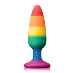 Райдужна анальна пробка COLOURFUL LOVE RAINBOW ANAL PLUG MEDIUM
