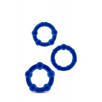 Набор эрекционных колец STAY HARD BEADED COCKRINGS BLUE Набор эрекционных колец STAY HARD BEADED COCKRINGS BLUE