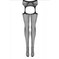 Чулки с поясом Obsessive S232 S/M/L Nero