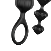 Набір анальних ланцюжків Satisfyer Love Beads, чорний