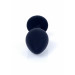 Анальная пробка черная с камнем Plug-Jewellery Black Silicon PLUG Medium- Pink Diamond