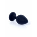 Анальная пробка черная с камнем Plug-Jewellery Black Silicon PLUG Medium- Pink Diamond