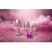 Анальная пробка розовая Dream Toys Gleaming Love с декоративным камнем в виде сердца, S