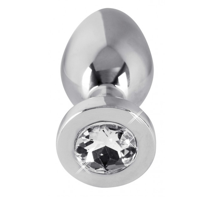 Анальная пробка с камнем You2Toys Jewel Buttplug, серебристая, Small