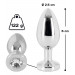Анальная пробка с камнем You2Toys Jewel Buttplug, серебристая, Small